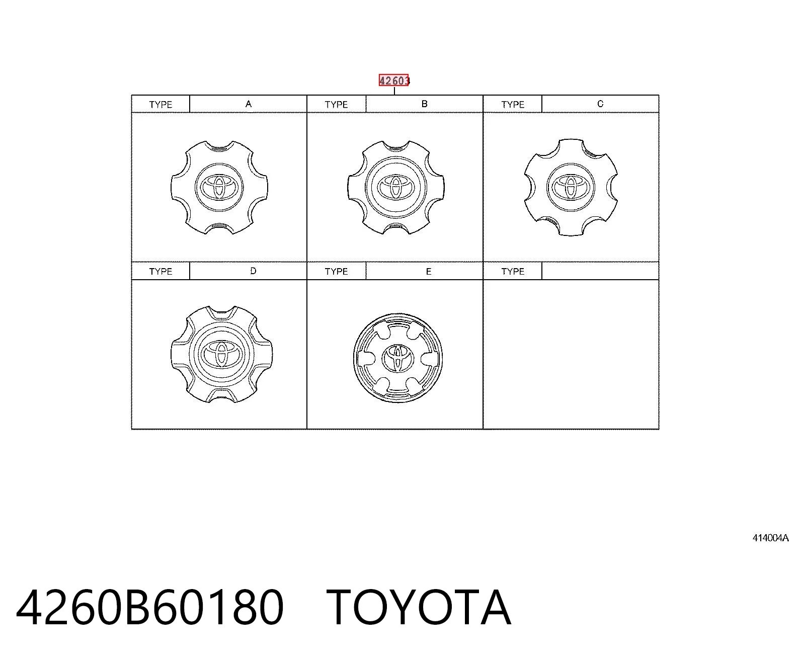 4260B60180 Toyota