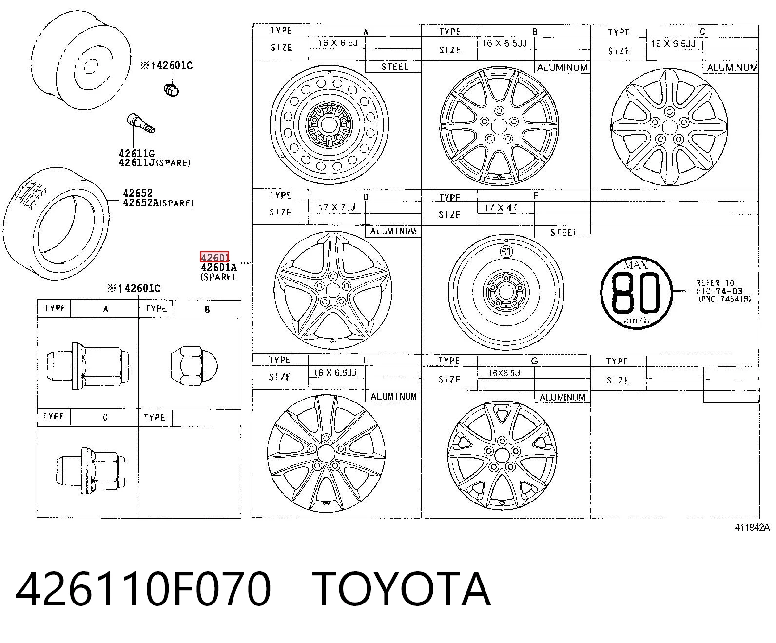 426110F070 Toyota