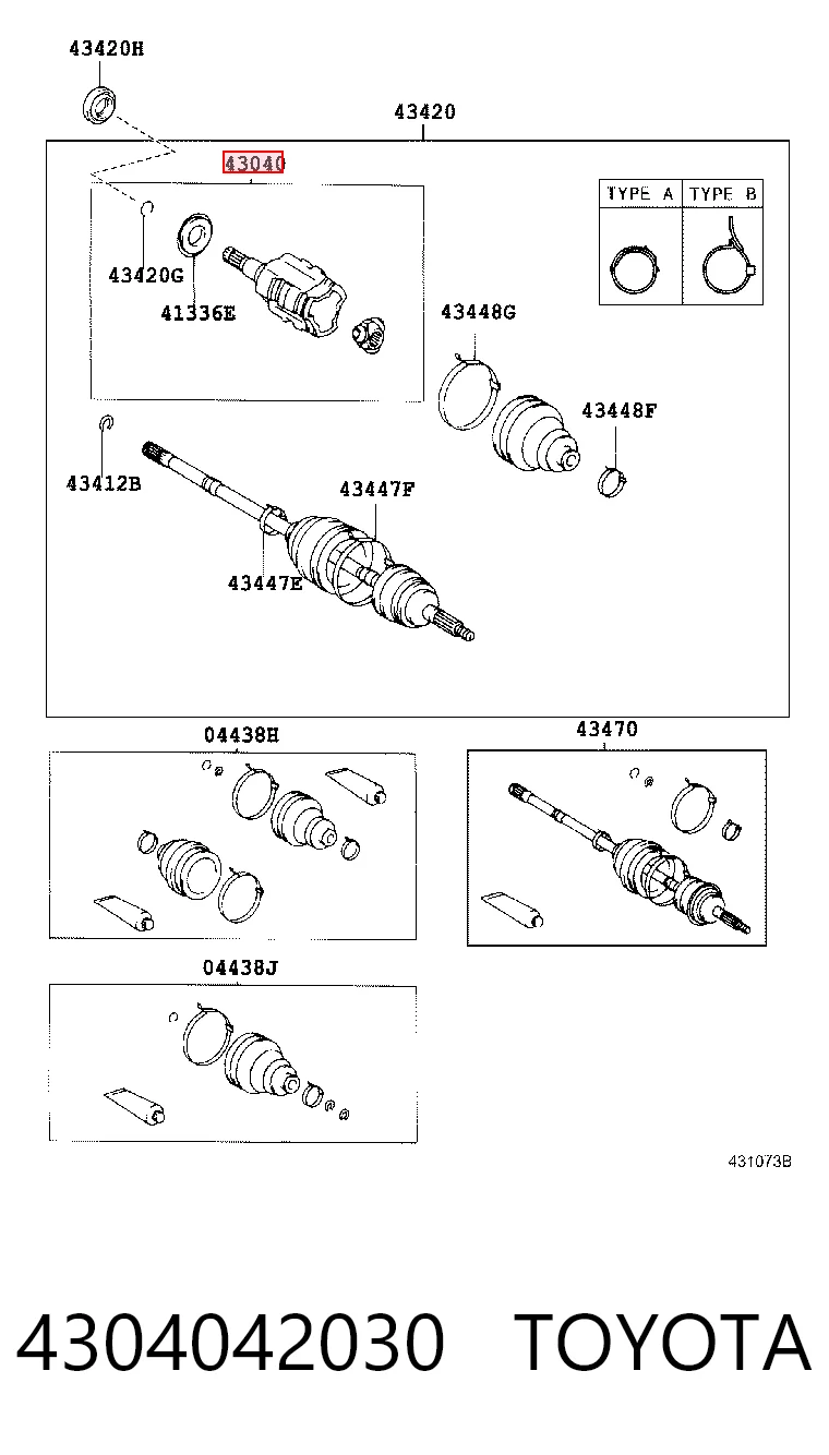 4304042030 Toyota