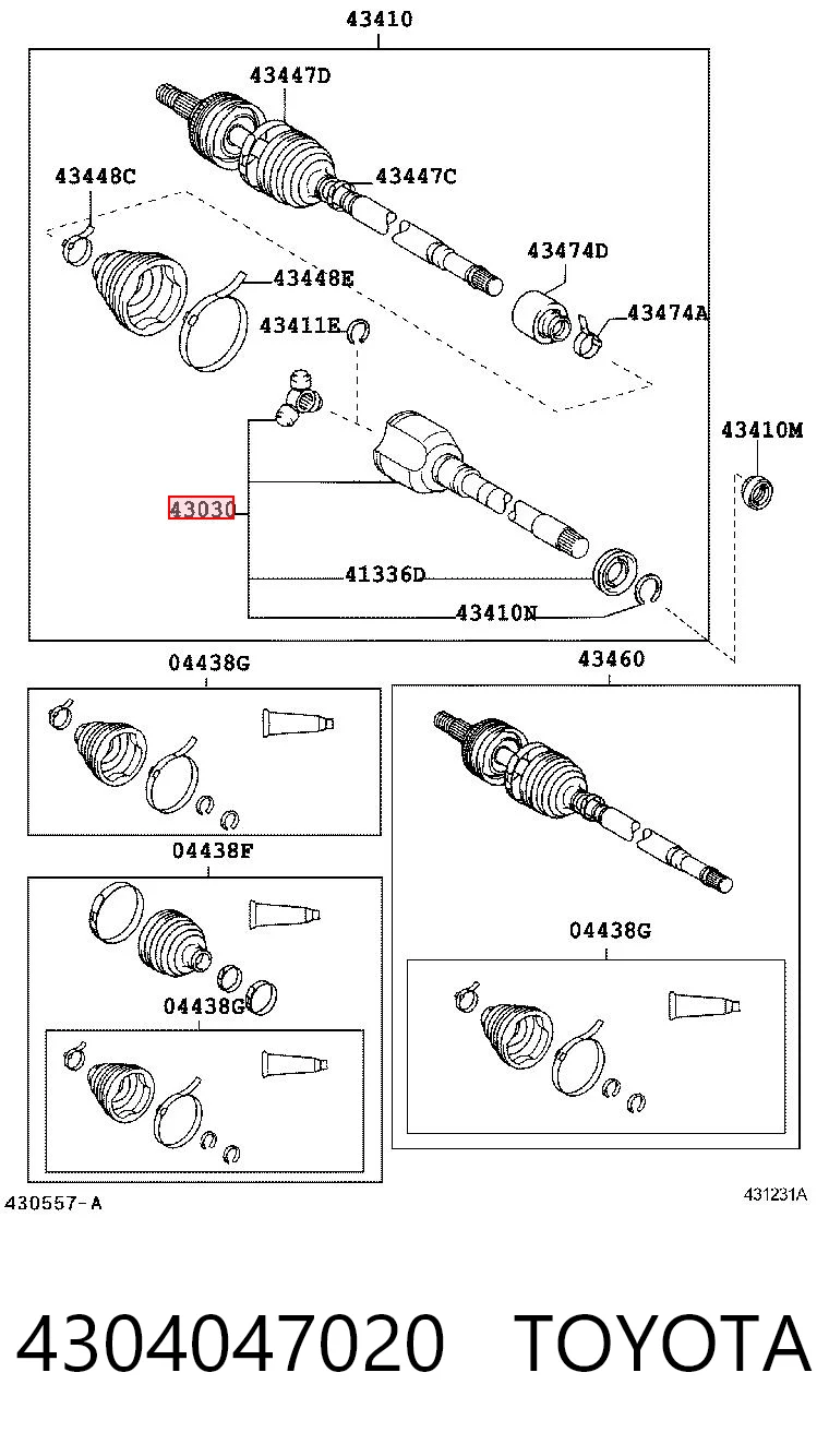 4304047020 Toyota