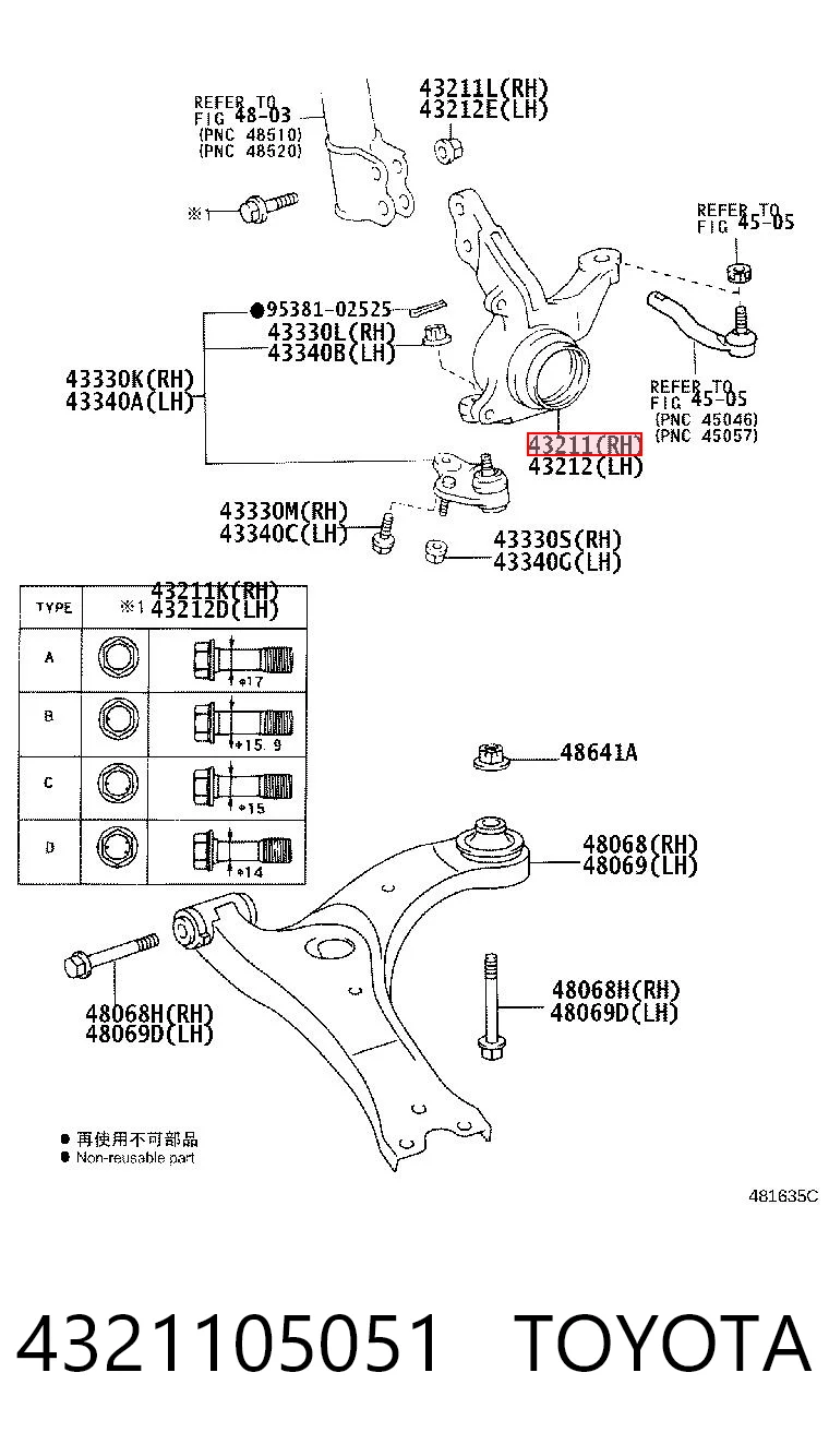 4321105051 Toyota