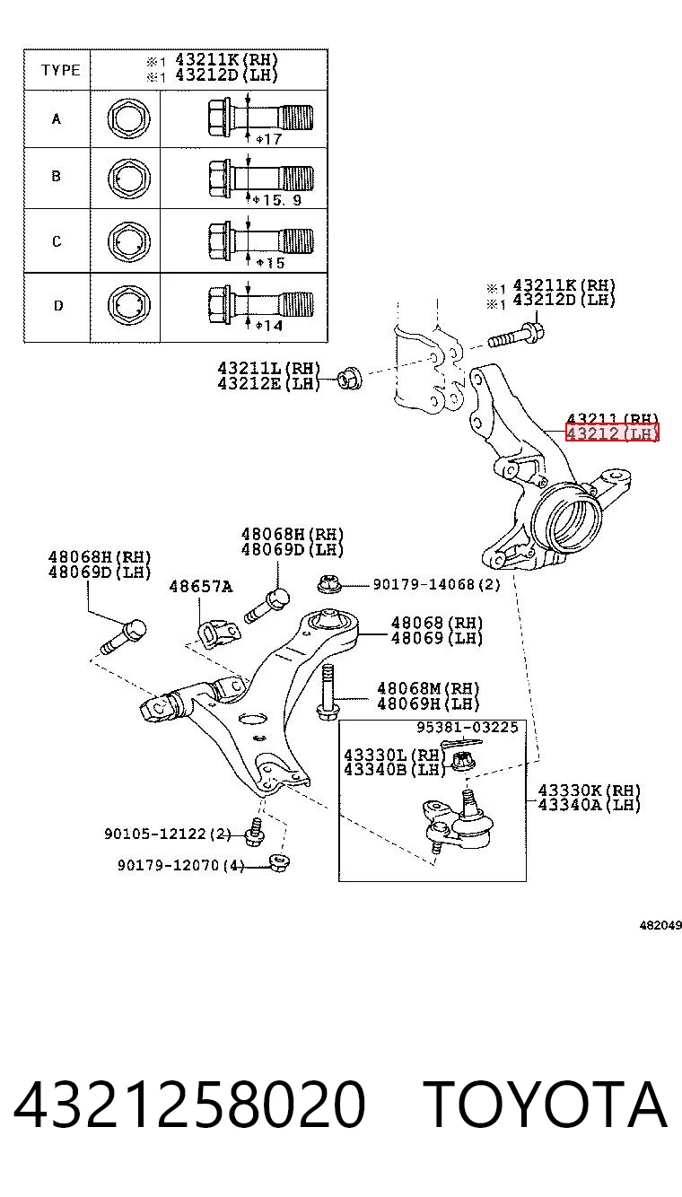 4321258020 Toyota