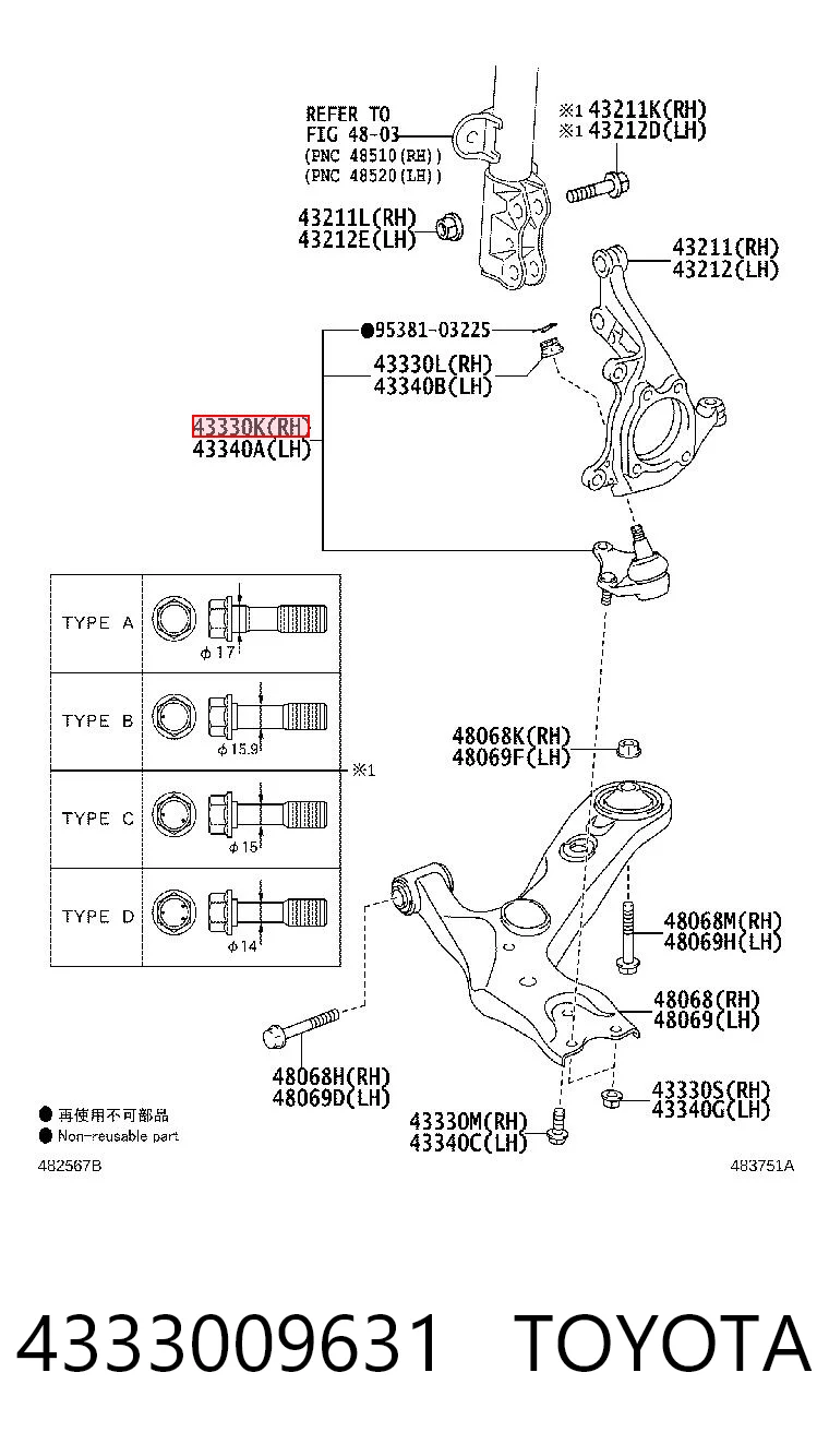 4333009631 Toyota