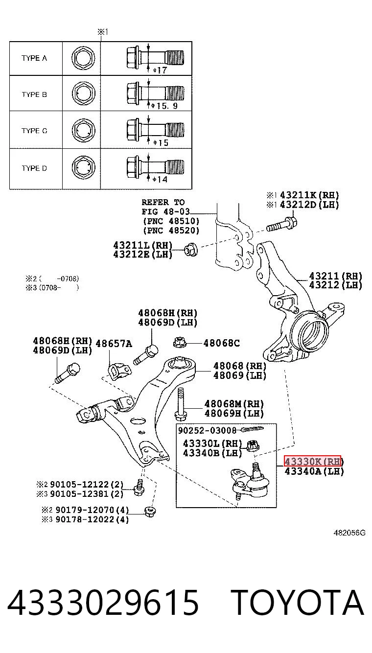 4333029615 Toyota