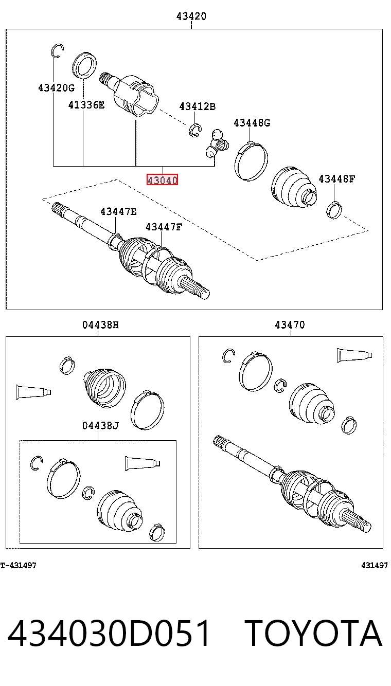 Do koszyka Przegub homokinetyczny przedni wewnętrzny Toyota Yaris  P13