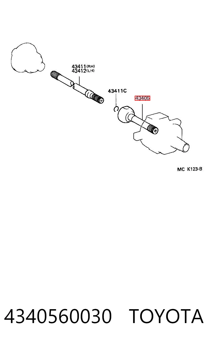 4340560030 Toyota