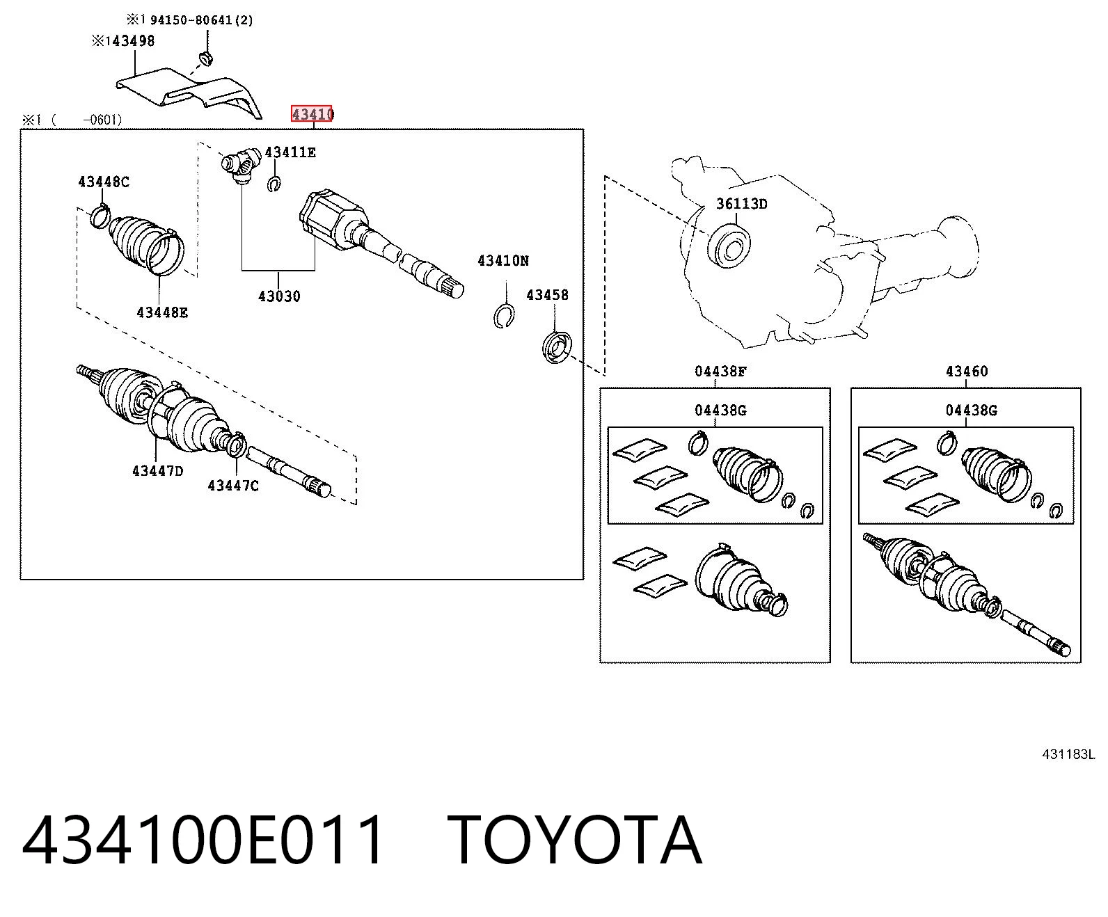 434100E011 Toyota