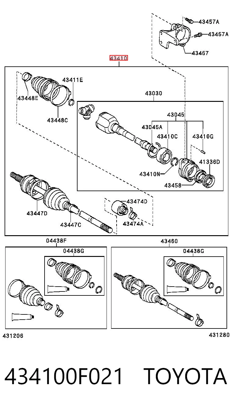 434100F021 Toyota