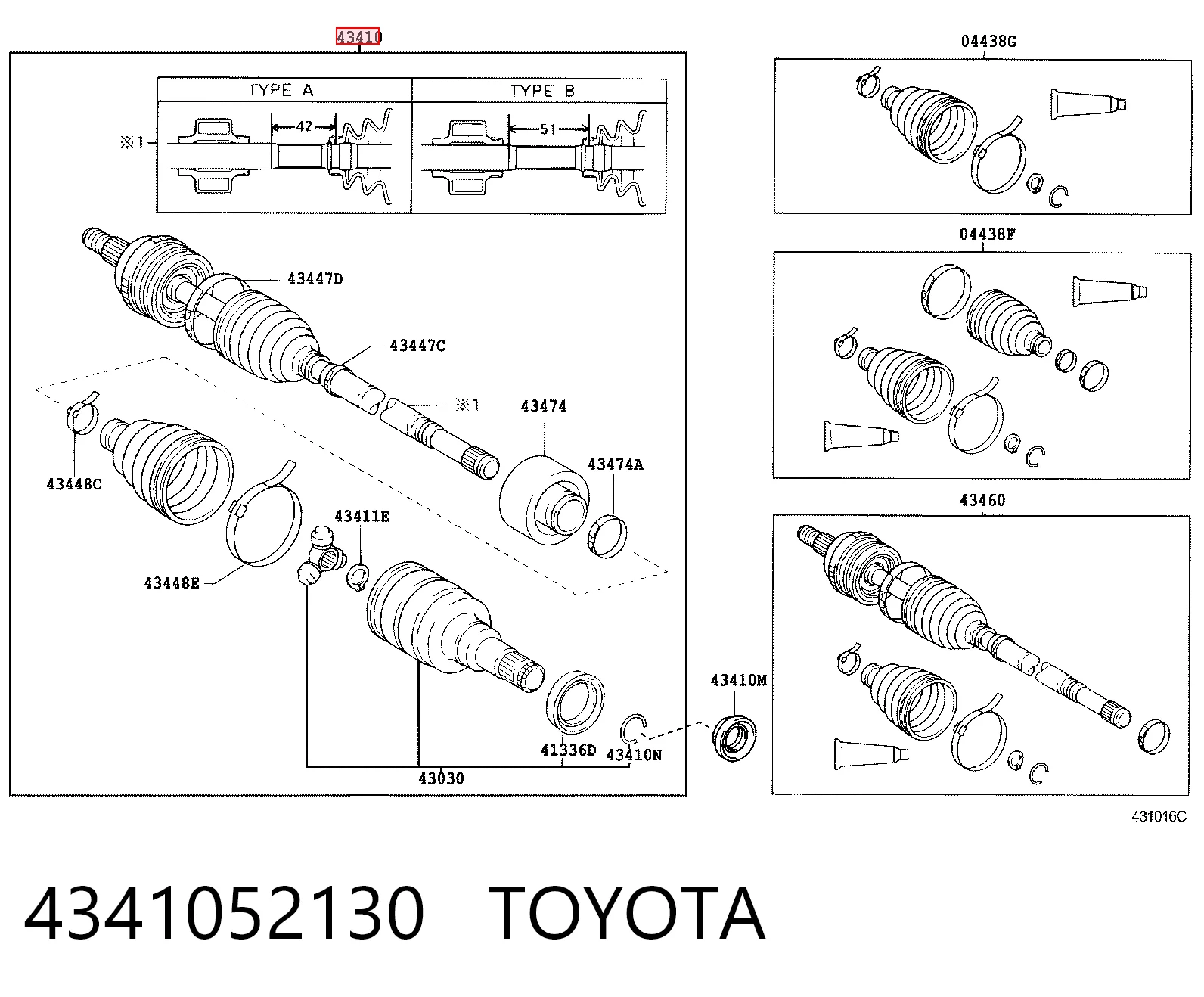  Półoś napędowa przednia prawa Toyota Yaris 