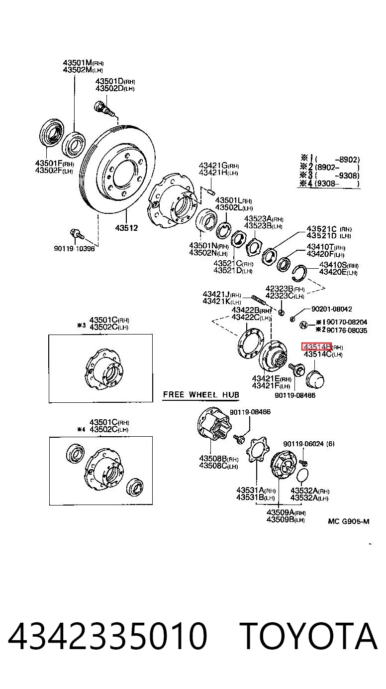 4342335010 Toyota Kołpak do obręczy koła
