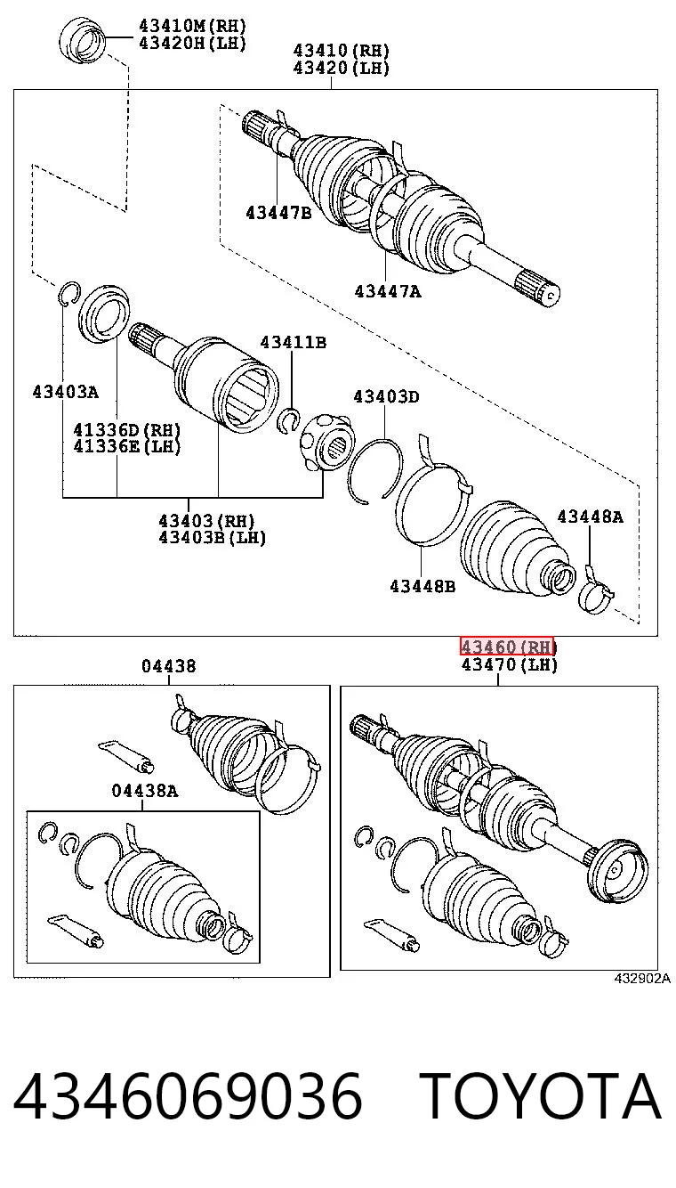 4346069036 Toyota