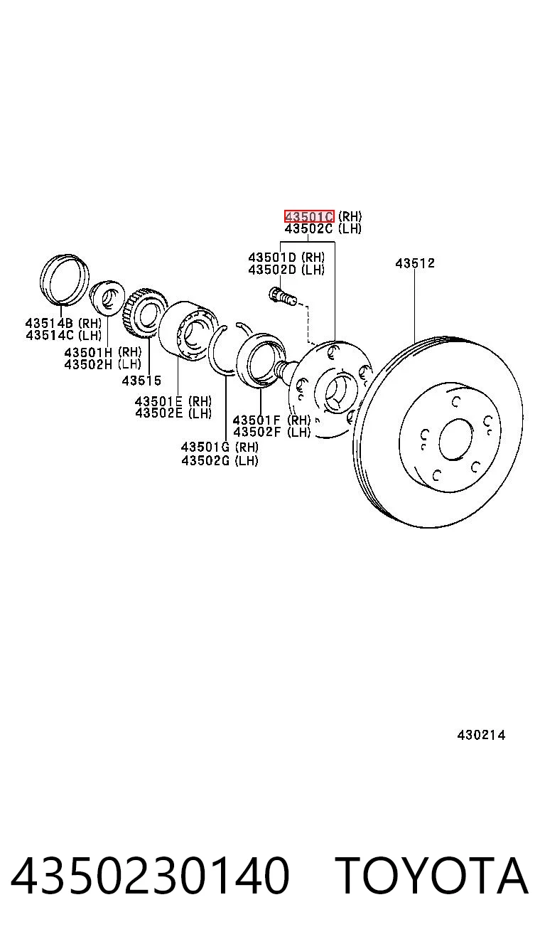 Piasta przednia do Lexus GS JZS160