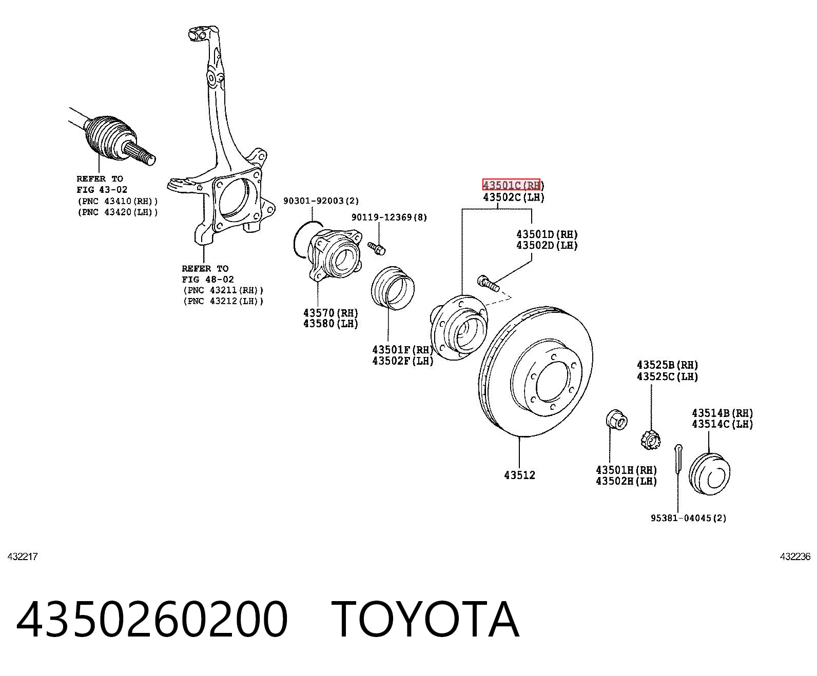 Piasta przednia do Toyota Land Cruiser PRADO J150