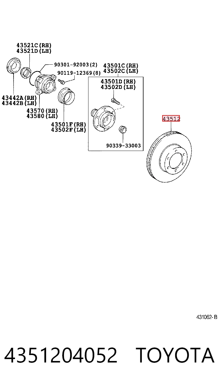 Tarcza hamulcowa przednia Toyota Hilux ulec poprawie (N) (1983 - 2005) cena, od 76,02 USD