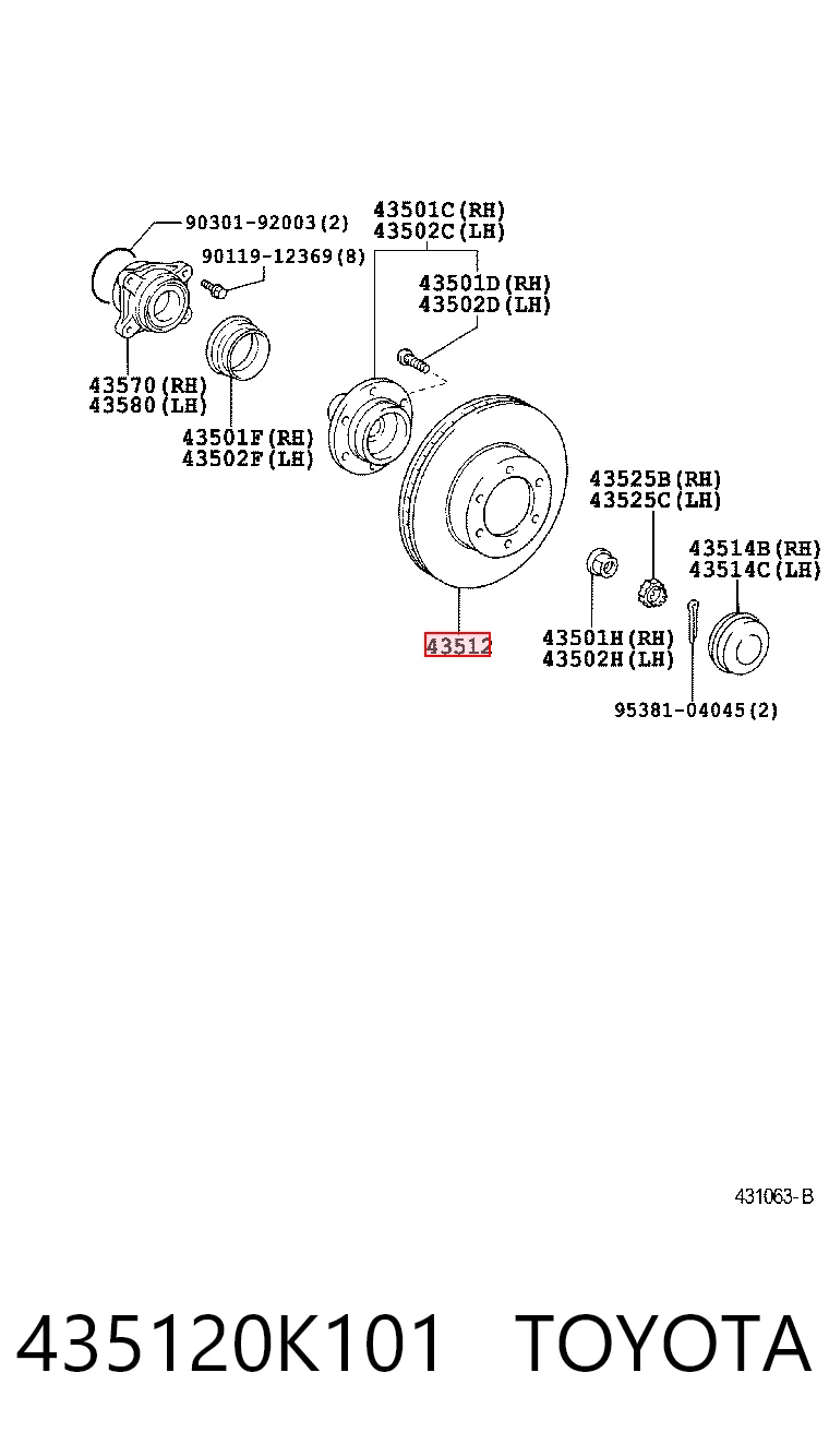  Tarcza hamulcowa przednia Toyota Hilux 