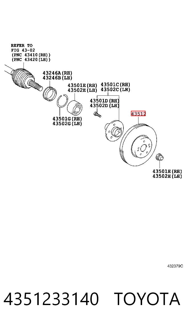 4351233140 Toyota
