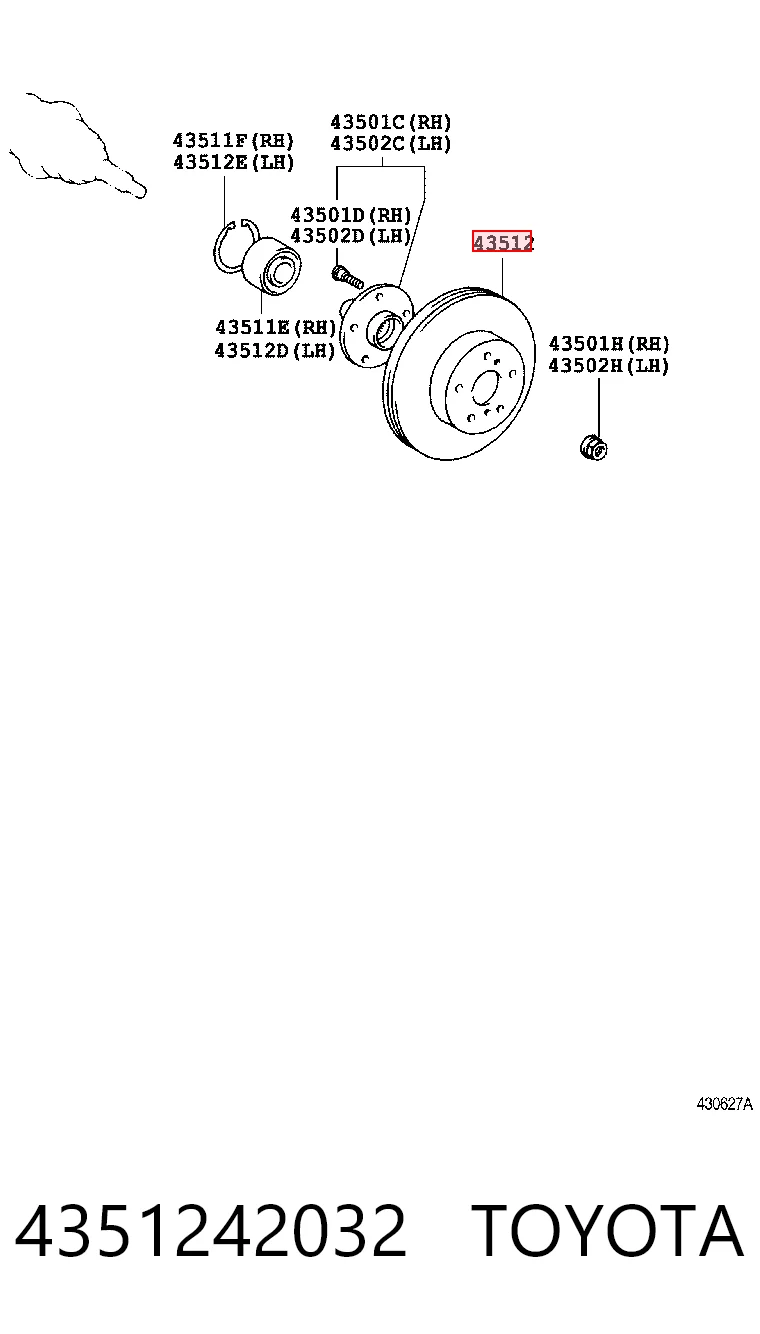 4351242032 Toyota