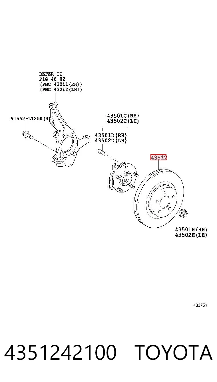 4351242100 Toyota