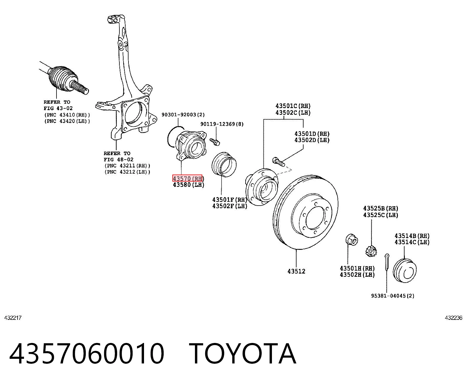 4357060010 Toyota