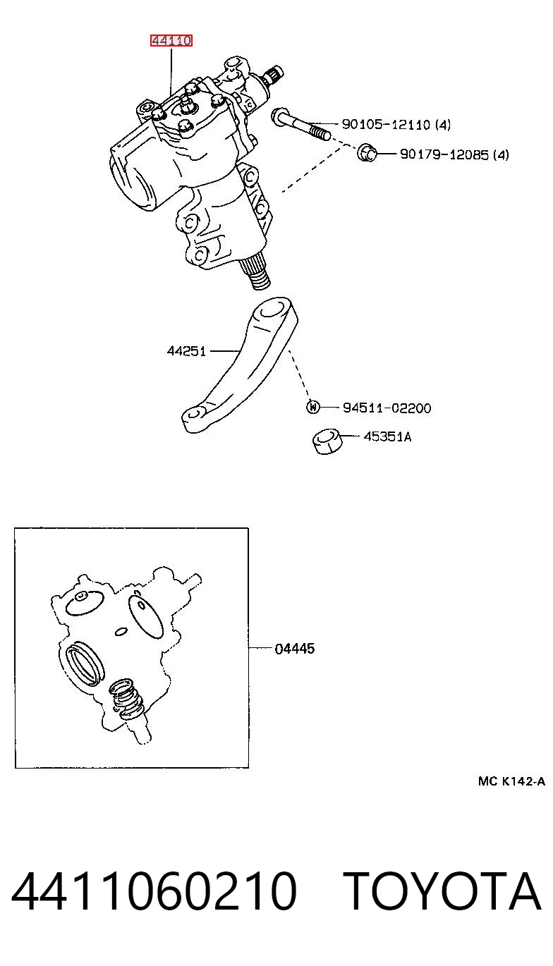 Mechanizm kierowniczy (reduktor) do Toyota Land Cruiser 80 J8