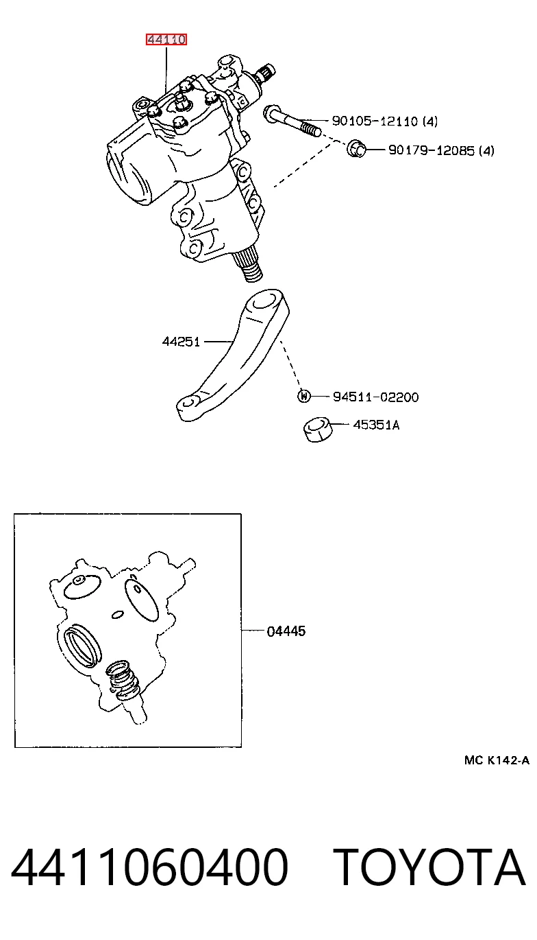 Mechanizm kierowniczy (reduktor) do Toyota Land Cruiser 80 J8