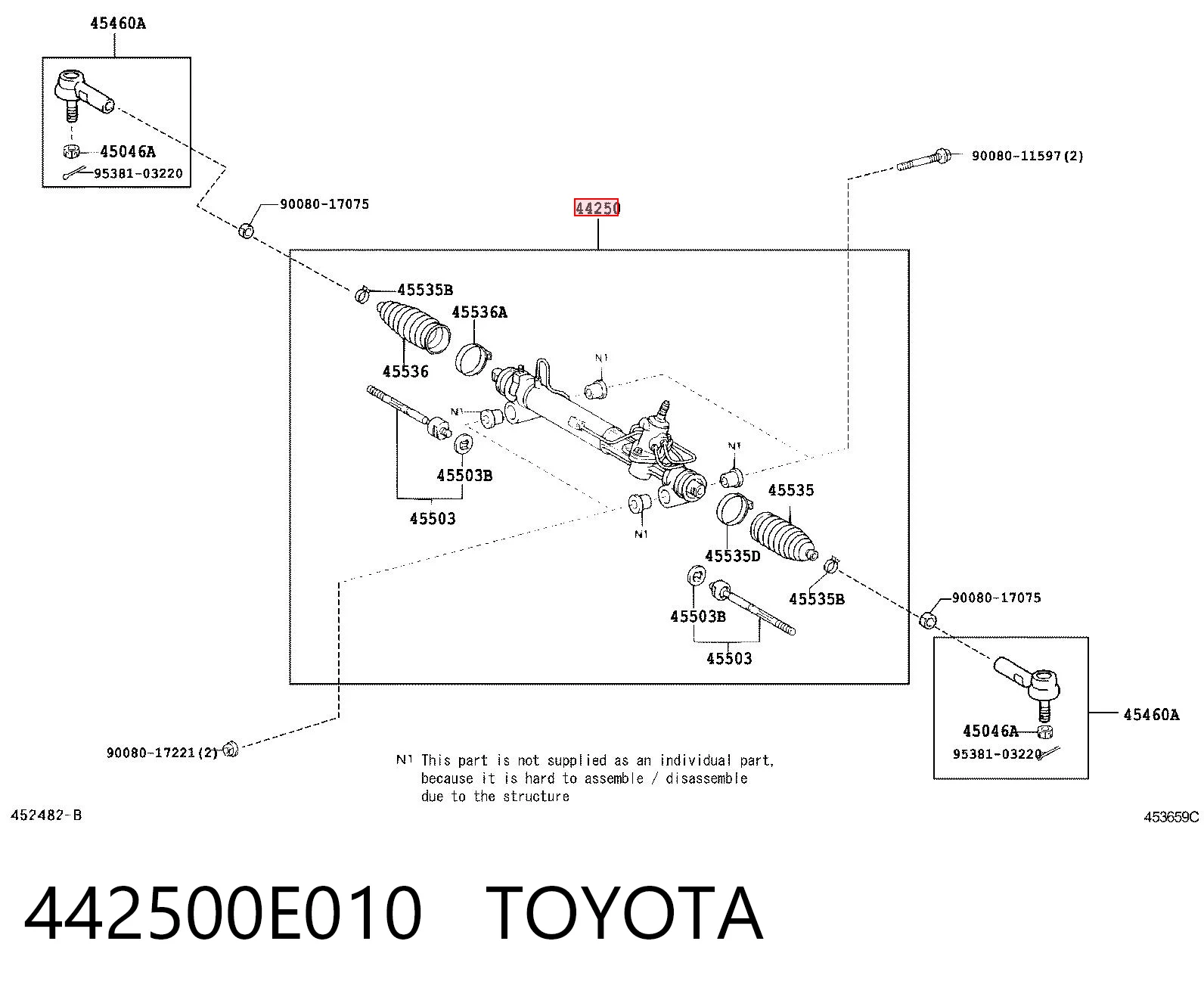 Listwa kierownicza (maglownica) do Lexus RX 330/350 U3