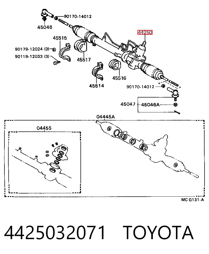 Listwa kierownicza (maglownica) do Toyota Camry II V2