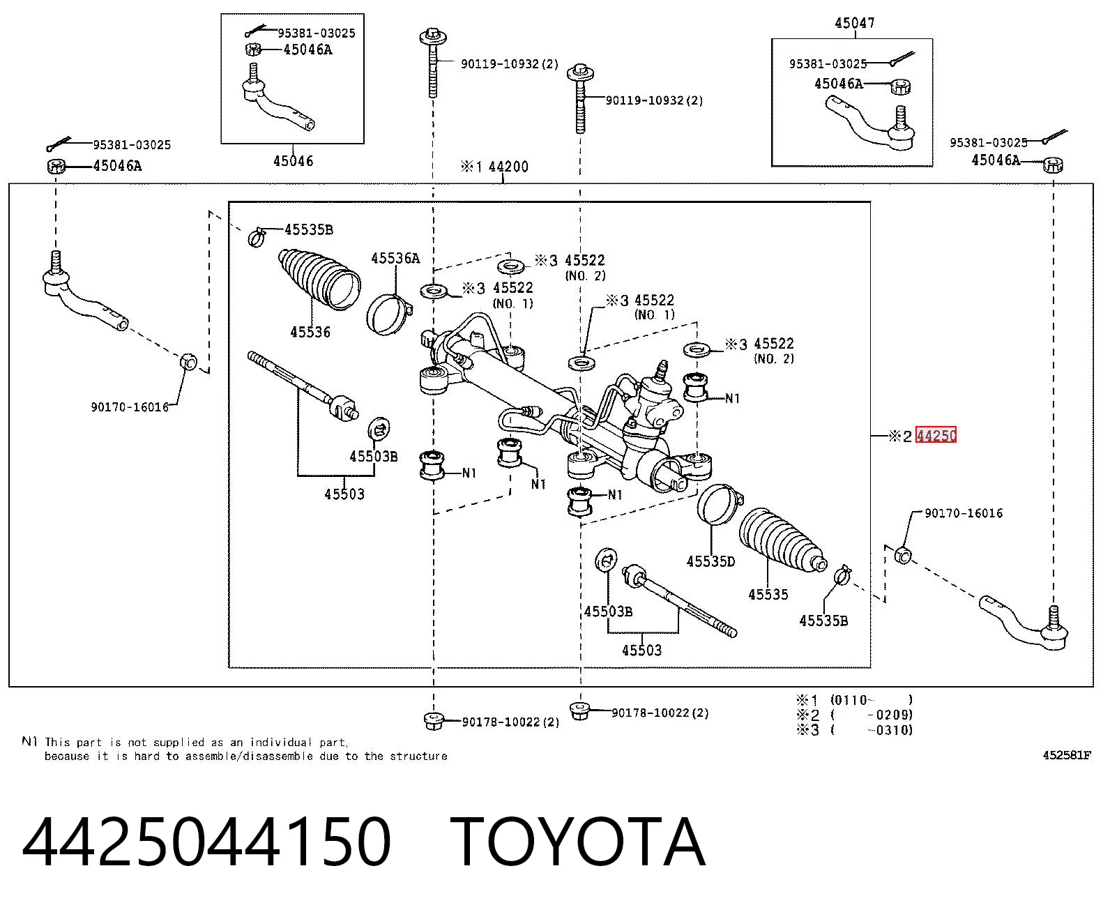 Kupić Listwa kierownicza (maglownica) Toyota Avensis LCM w dobrej cenie