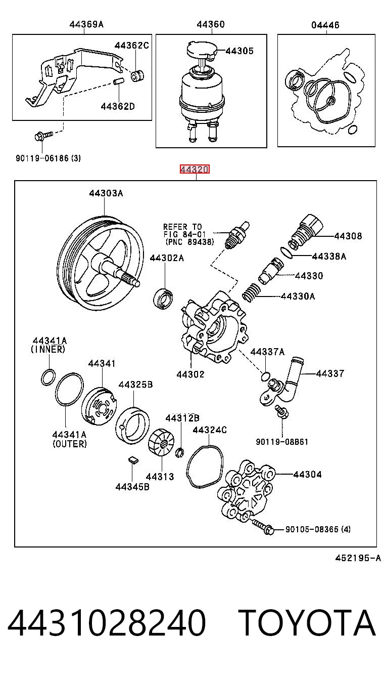 Pompa wspomagania hydraulicznego kierownicy do Toyota Previa  ACR3