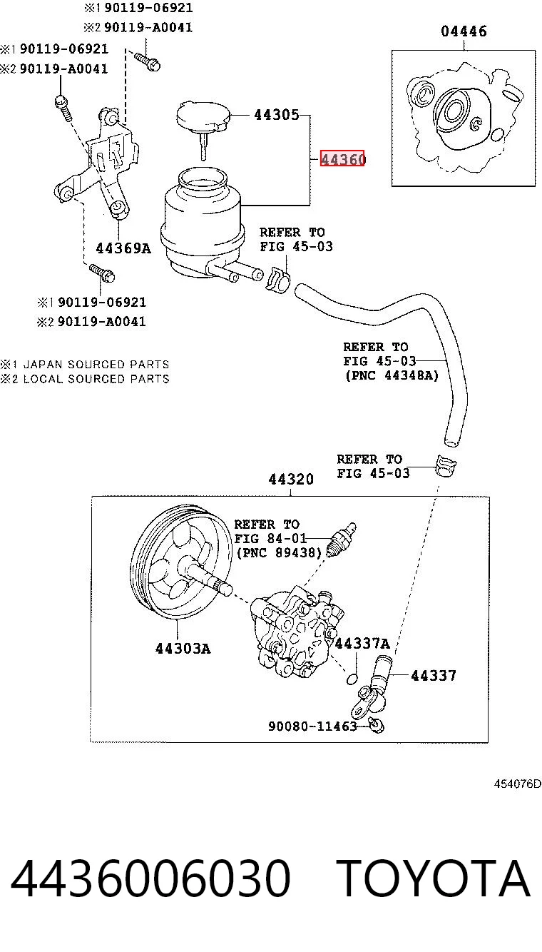4436006030 Toyota Zbiornik płynu wspomagania
