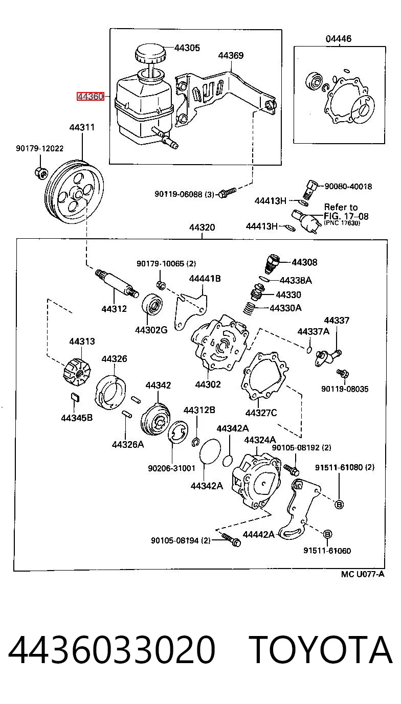 Zbiornik płynu wspomagania do Toyota Camry III V10