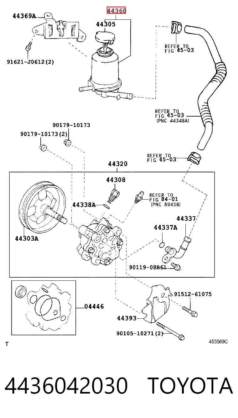 Zbiornik płynu wspomagania do Toyota RAV4 II XA2