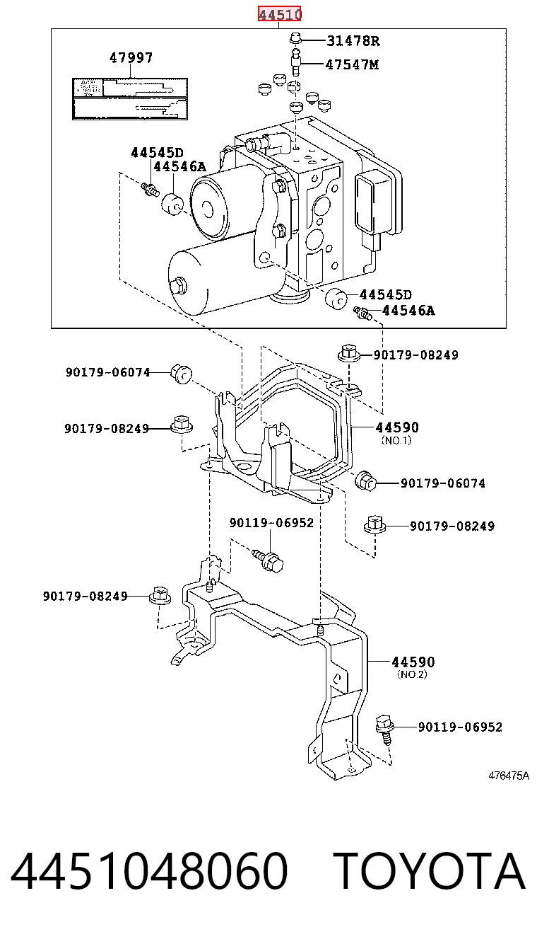 4451048060 Toyota Sterownik ABS  hydrauliczny