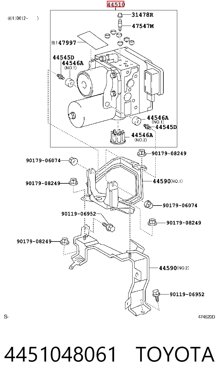 4451048061 Toyota Sterownik ABS  hydrauliczny