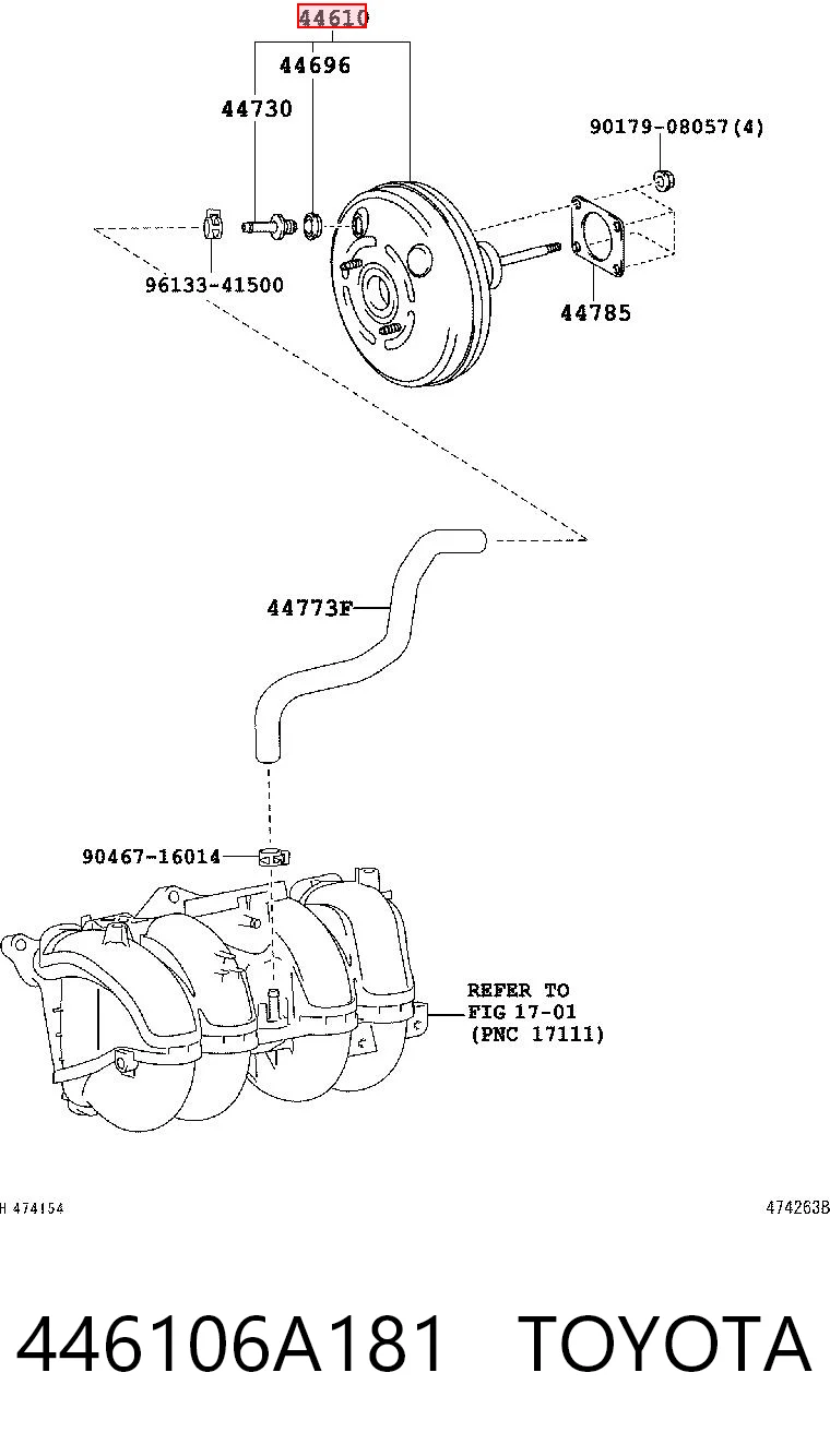 446106A181 Toyota Wzmacniacz próżniowy hamulców