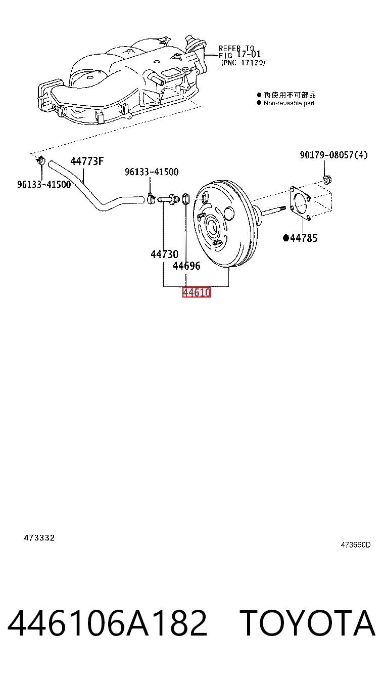 446106A182 Toyota Wzmacniacz próżniowy hamulców