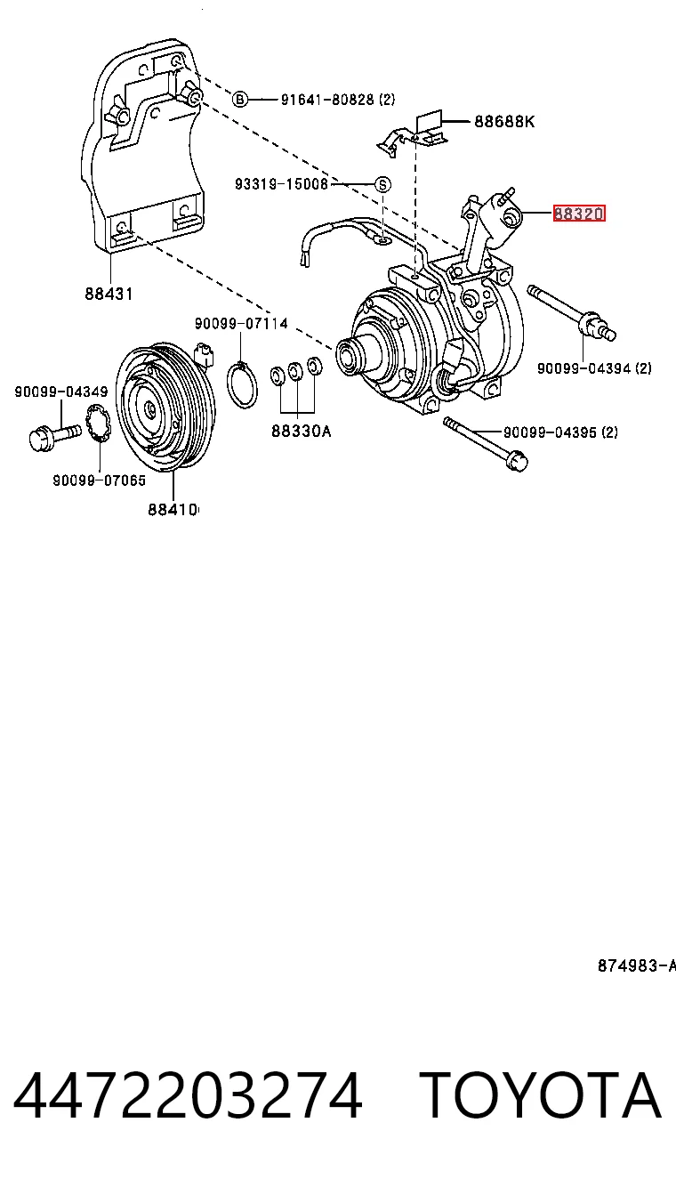 Sprężarka klimatyzacji do Toyota Camry IV V20