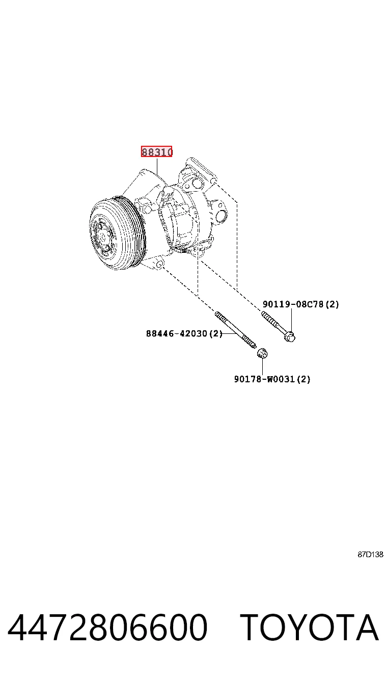 4472806600 Toyota Sprężarka klimatyzacji
