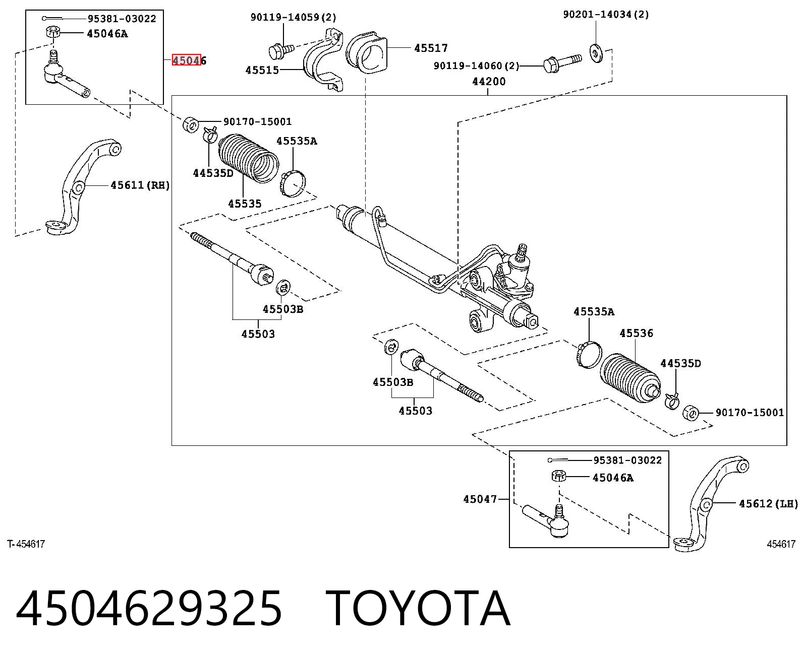  Końcówka drążka kierowniczego zewnętrzna Toyota Hiace 3