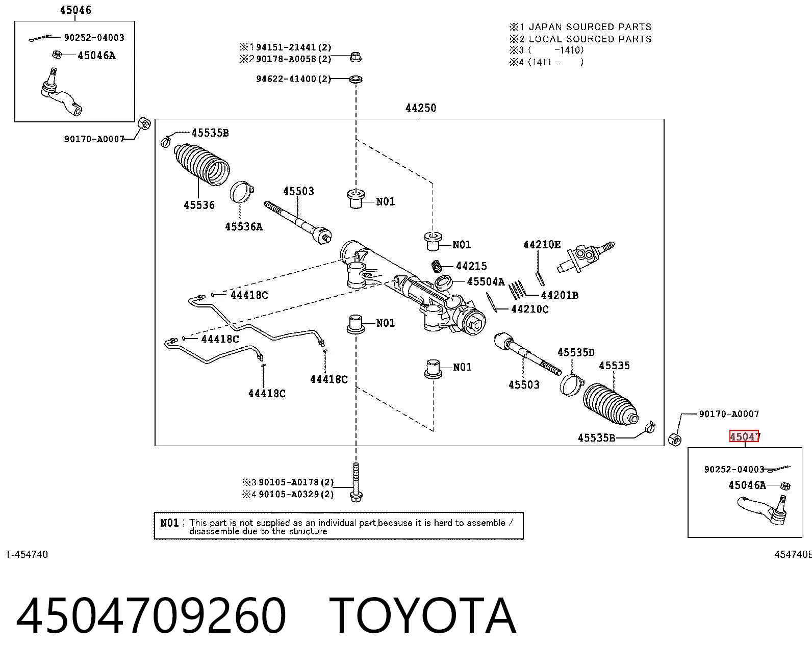 4504709260 Toyota