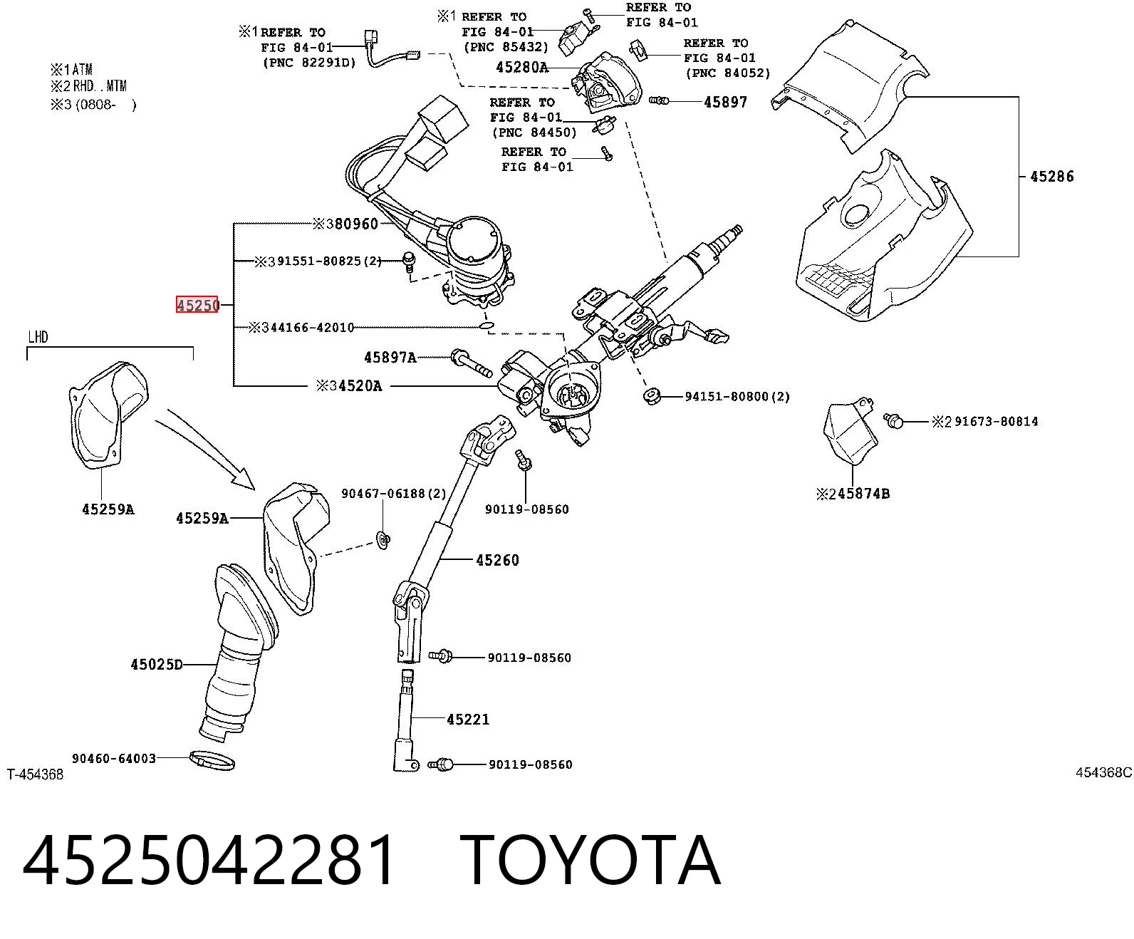 Kolumna (wał) kierownicza (kierownicy) do Toyota RAV4 III A3
