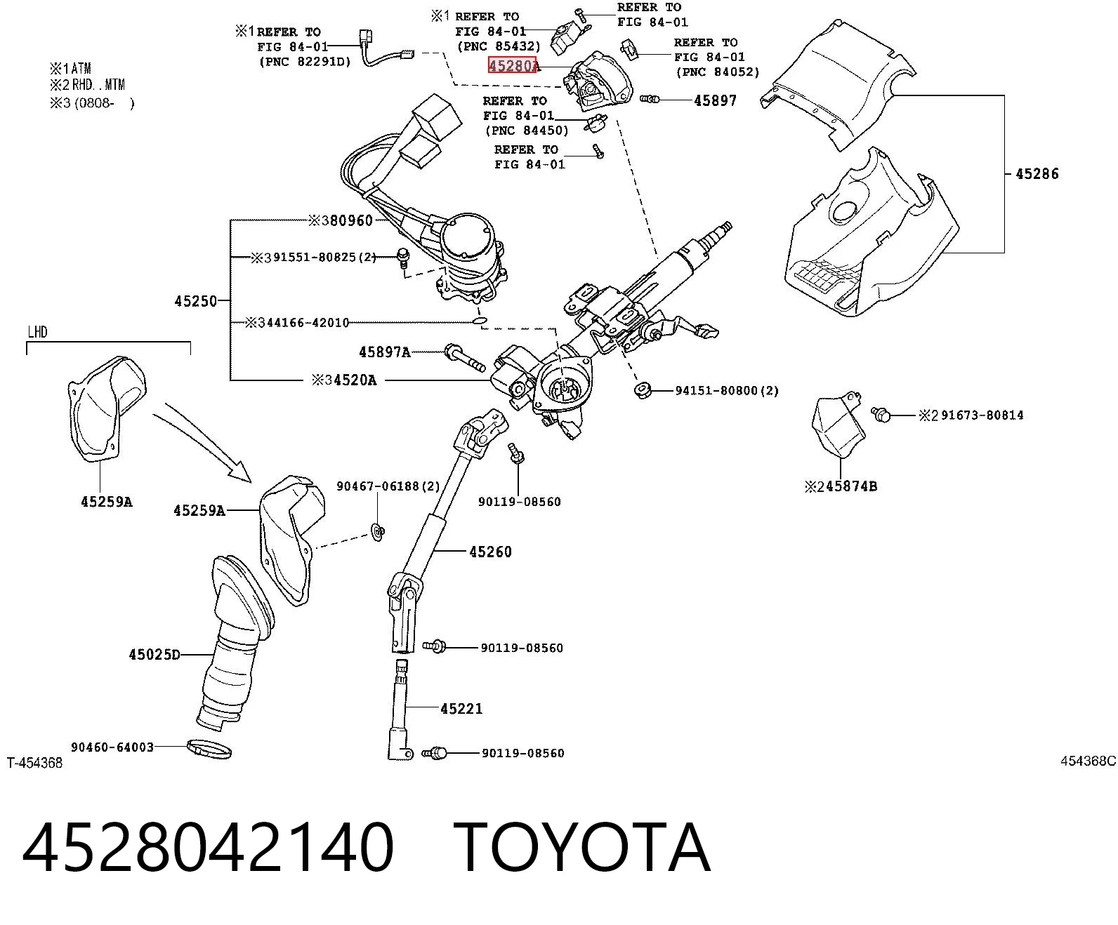 Stacyjka zapłonowa do Toyota RAV4 A3