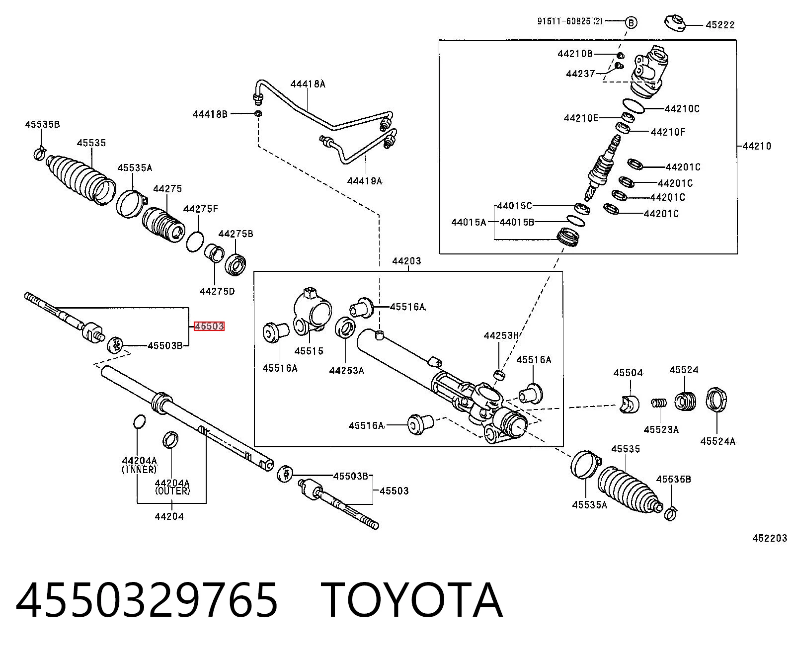 Do koszyka Drążek kierowniczy Toyota Previa  ACR3
