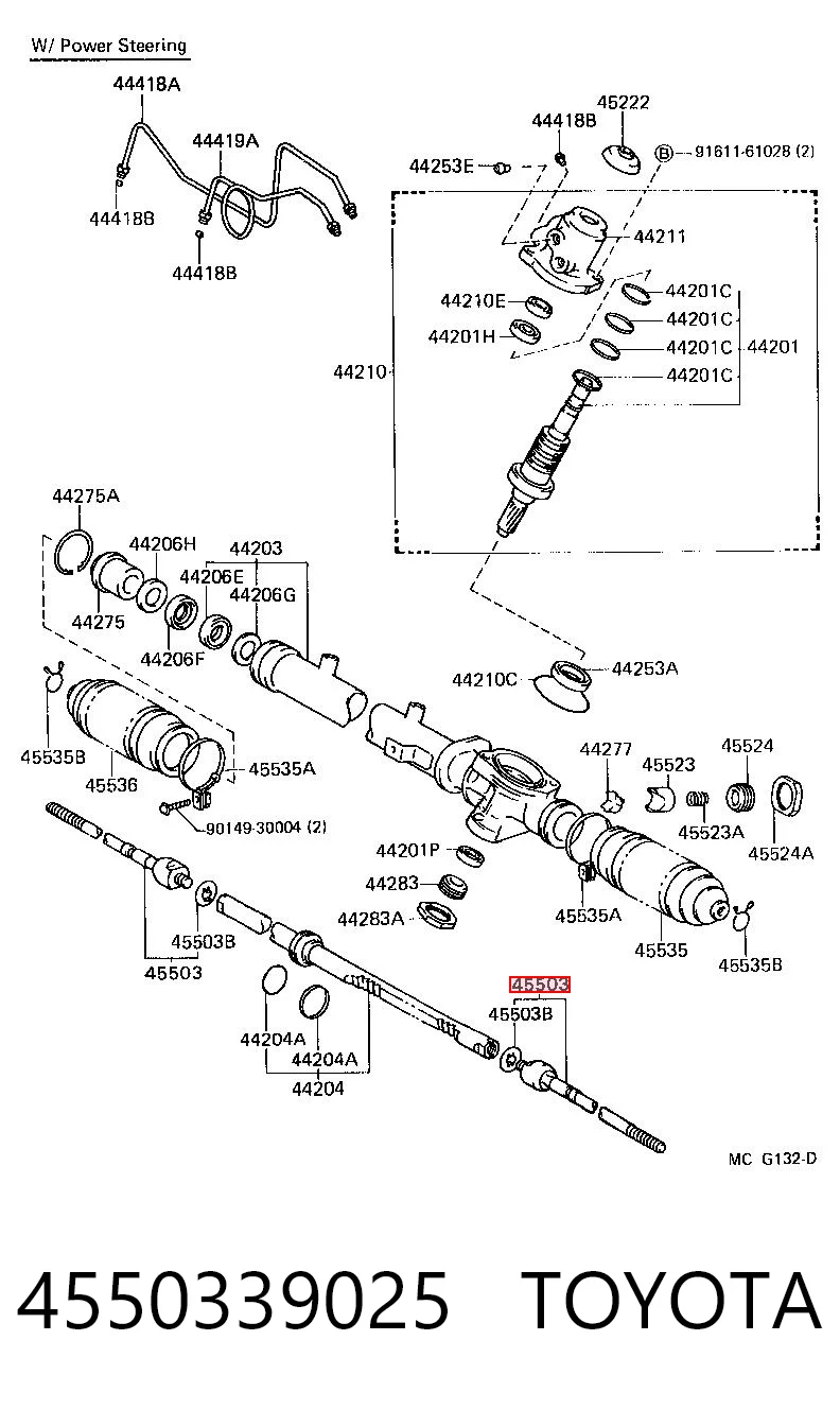 Drążek kierowniczy Toyota Camry II