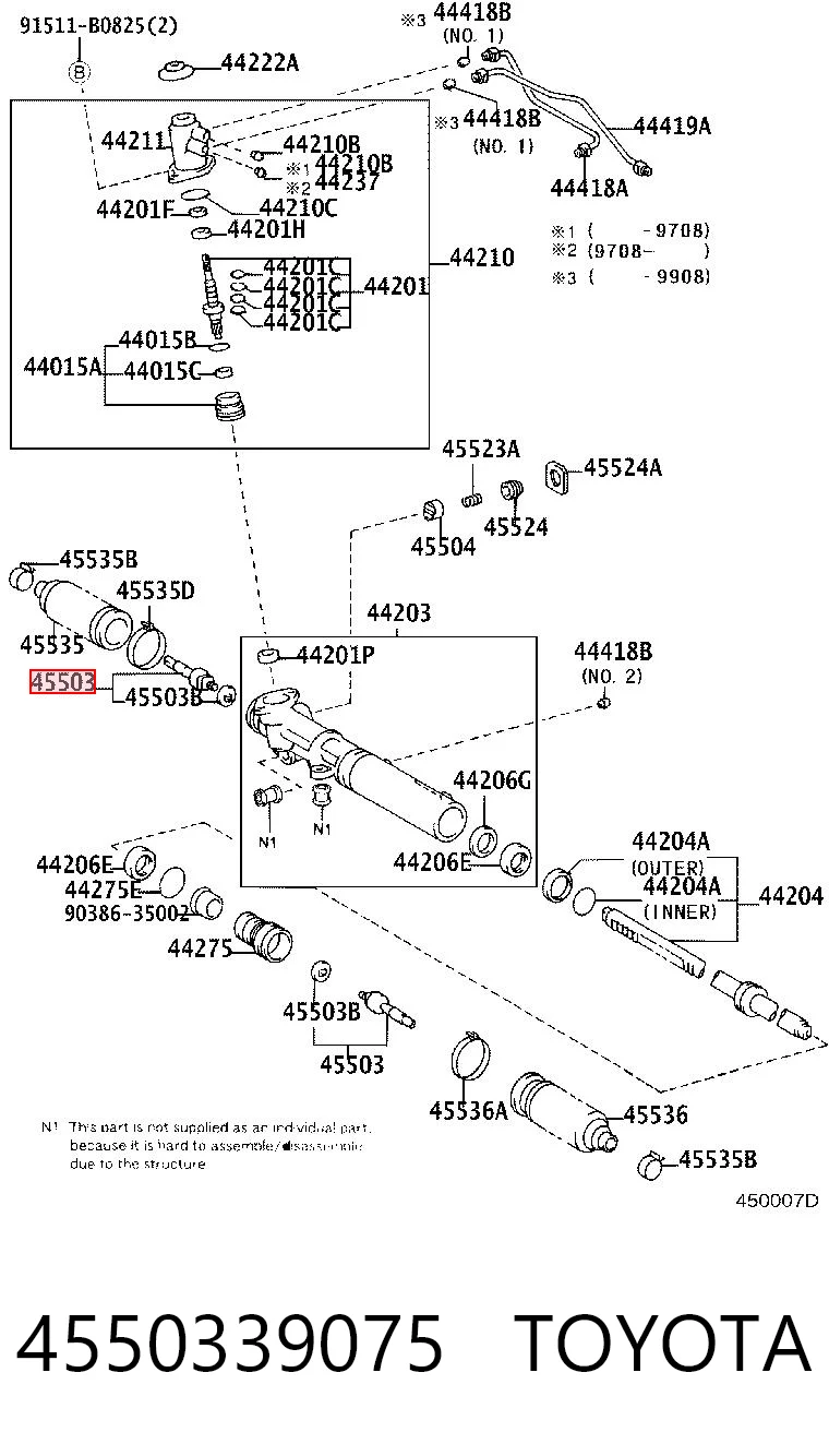 4550339075 Toyota Drążek kierowniczy