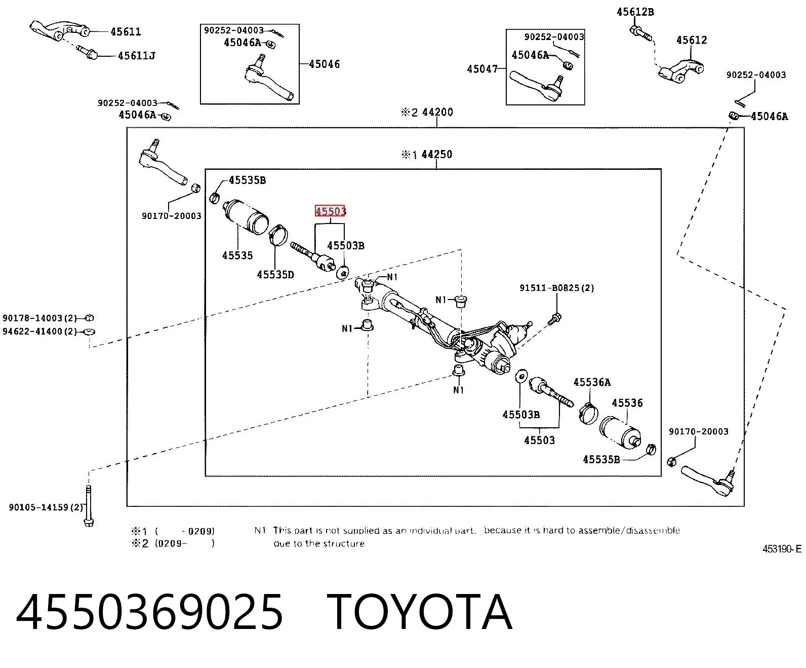  Drążek kierowniczy Toyota Land Cruiser 