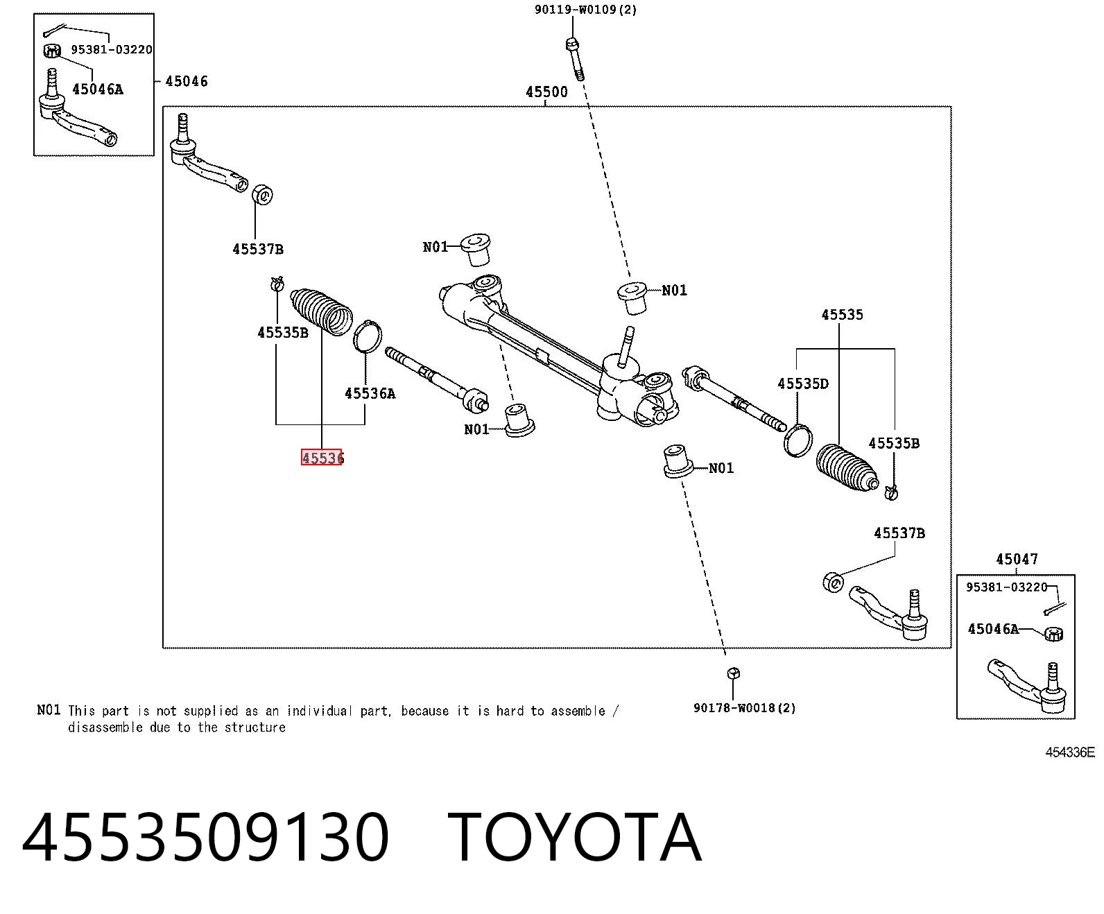 Kupić Osłona mechanizmu kierowniczego (maglownicy) Toyota Yaris  P13 w dobrej cenie