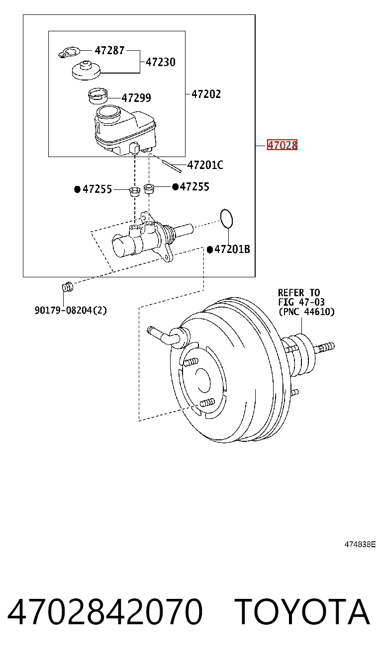 Główny cylinder hamulców do Toyota RAV4 III A3