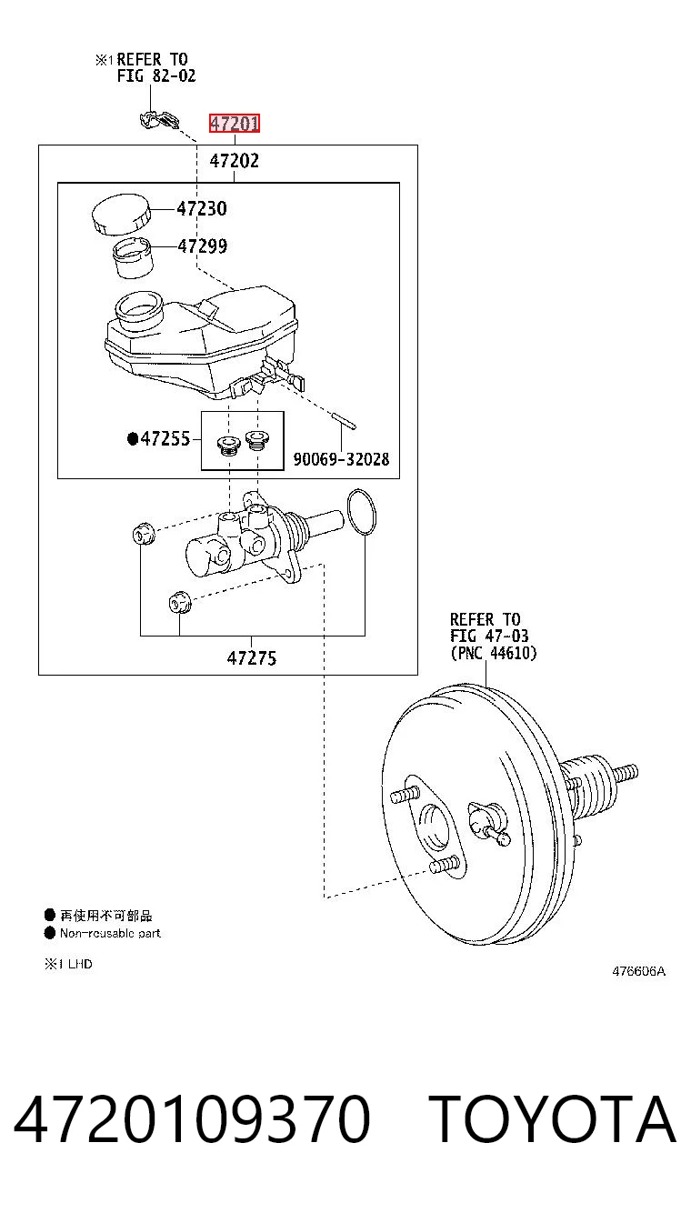 Główny cylinder hamulców do Toyota Avensis III T27