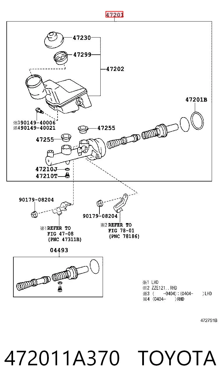 Do koszyka Główny cylinder hamulców Mazda 323 F V BA